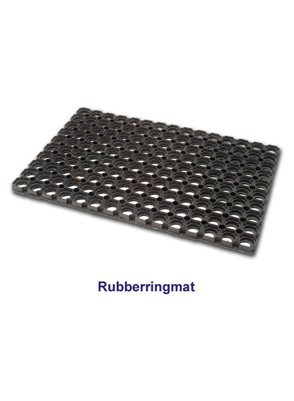 Rubber ringmat - rubbermat - deurmat - 60 x 40 cm