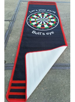 Dartmat Bulls Eye - zwart - 237 x 80 cm