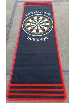 Dartmat Bulls Eye - zwart - 237 x 80 cm