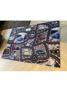 Speelkleed  racingfun - Verkeerskleed race - speeltapijt racebaan -140 x 200 cm