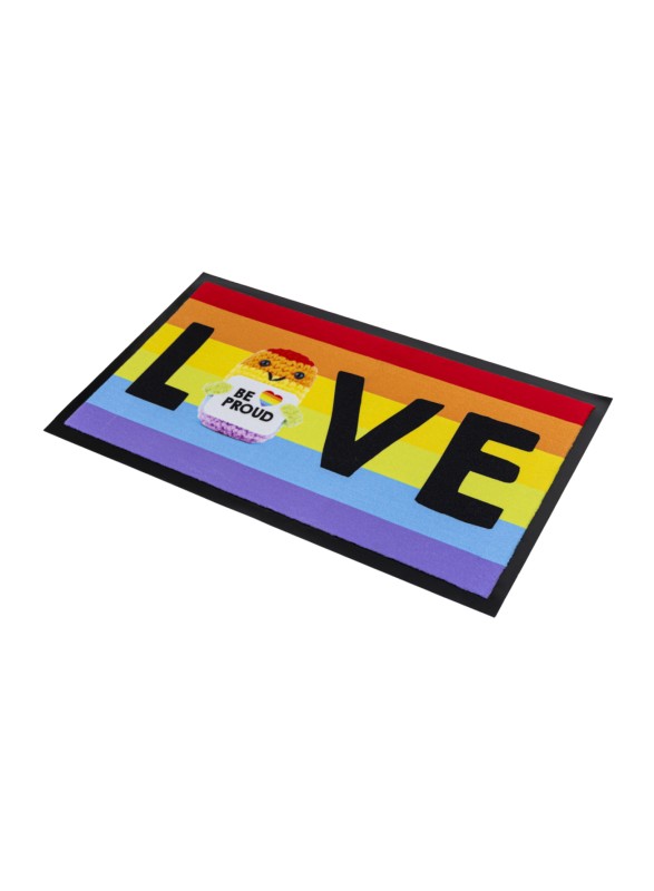 deurmat - schoonloopmat - droogloopmat - entree mat - Rainbow love - 45 x 75 cm