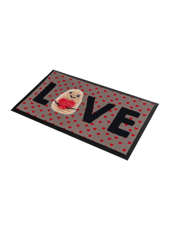 deurmat - schoonloopmat - droogloopmat - love hartjes - 45 x 75 cm