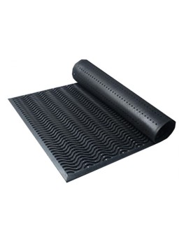 rubber deurmat - rubbermat - rubberen schoonloopmat - 90 x 150 cm - wave