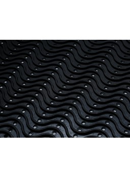 rubber deurmat - rubbermat - rubberen schoonloopmat - 90 x 150 cm - wave