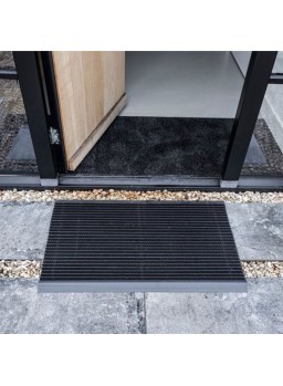 Outline deurmat - buitenmat - borstelmat - Pure black - 60 x 90 cm