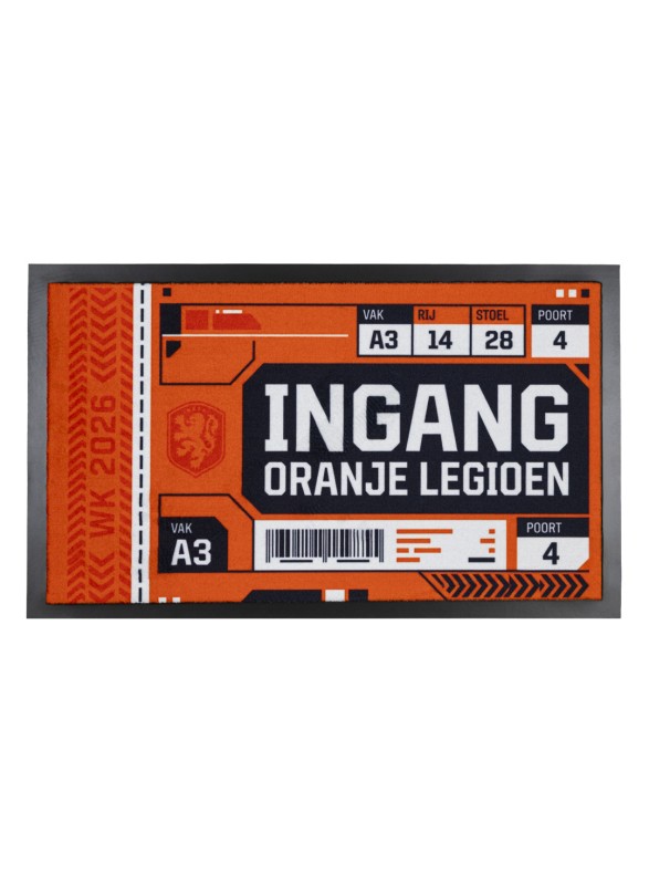 WK 2026 deurmat - droogloopmat - Ingang Oranje Legioen 45 x 75 cm