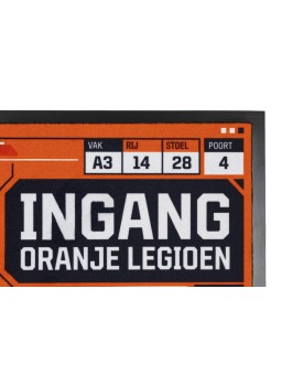 WK 2026 deurmat - droogloopmat - Ingang Oranje Legioen 45 x 75 cm