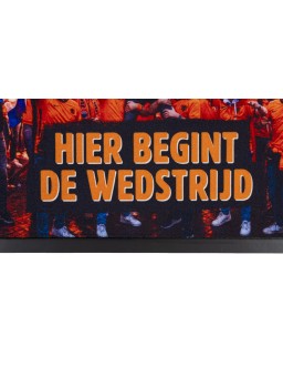 WK 2026 deurmat - droogloopmat - hier begint de wedstrijd - 45 x 75 cm