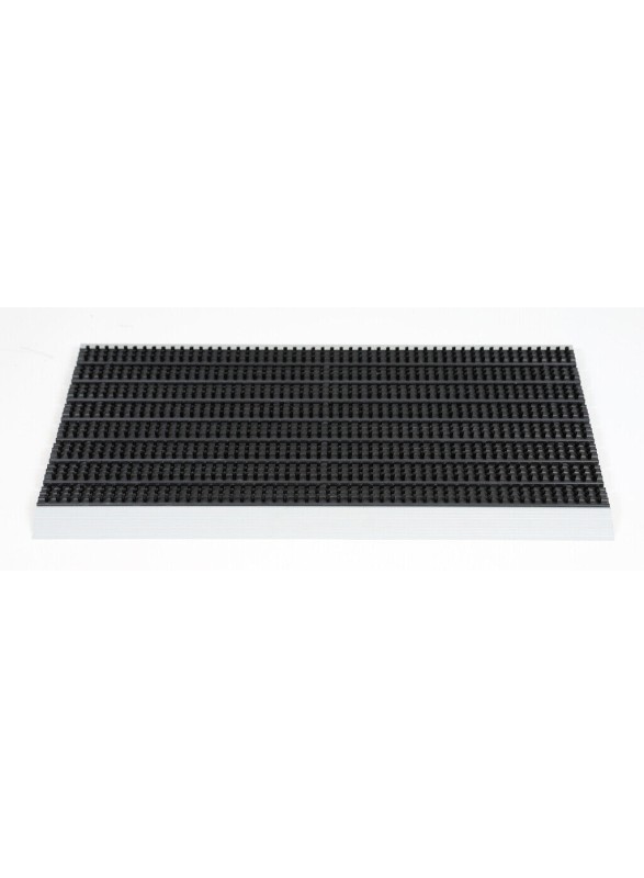 Deurmat / buitenmat - Fantastic - 43 x 75 cm –  Alu Black borstelmat aluminium - vuilafschraper - zwart