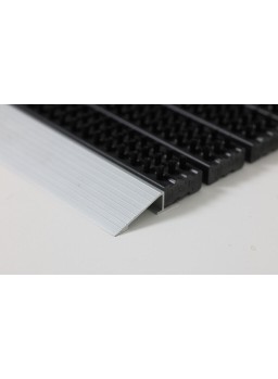 Deurmat / buitenmat - Fantastic - 43 x 75 cm –  Alu Black borstelmat aluminium - vuilafschraper - zwart