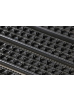 Deurmat / buitenmat - Fantastic - 43 x 75 cm –  Alu Black borstelmat aluminium - vuilafschraper - zwart