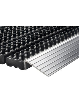 Deurmat / buitenmat - Fantastic - 43 x 75 cm –  Alu Black borstelmat aluminium - vuilafschraper - zwart