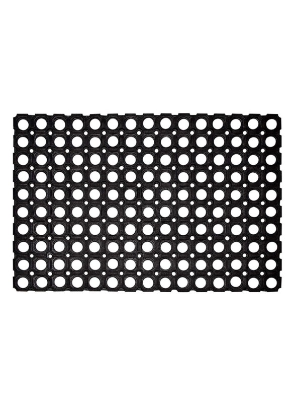 Domino rubber ringmat - Slijtvaste binnen- en buitenmat -rubbermat - 80 x 120 cm – 22 mm