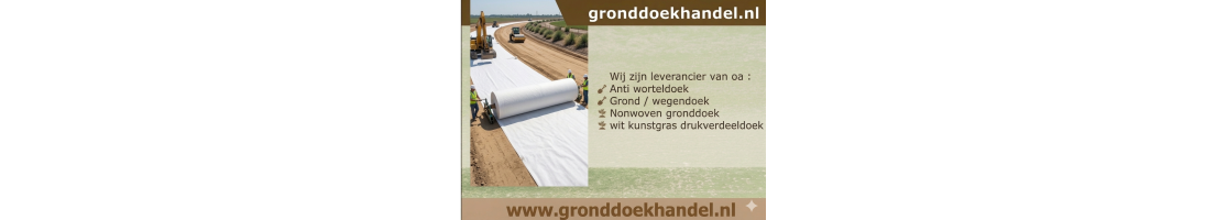 Geotextiel nonwoven gronddoek - kunstgras drukverdeeldoek -190 gr p/m²  - wit